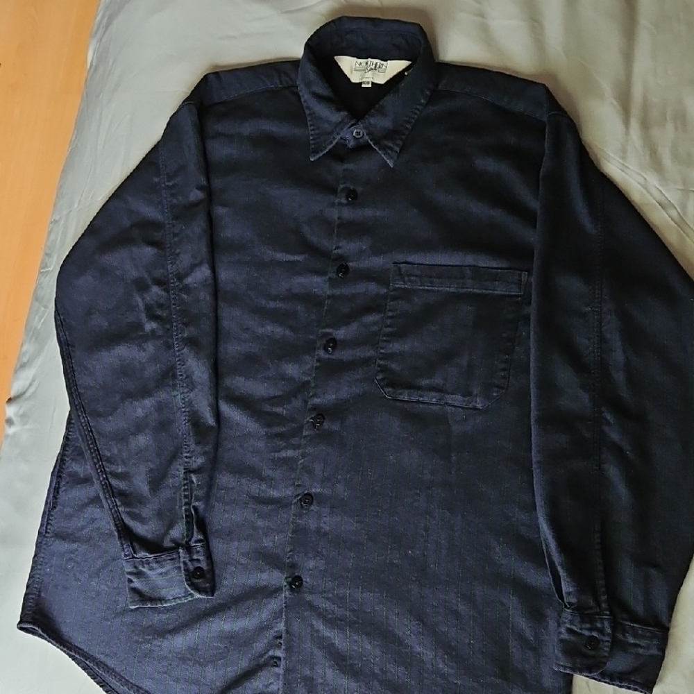 Dark Blue Button-Up Shirt